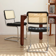 Sedie da Pranzo Set 2 Pezzi in Ecopelle con Gambe in Metallo ¨C Xylo ¨C Nero/Cromo