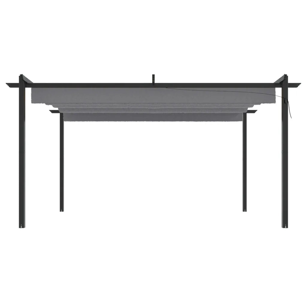 Pergola da Giardino con Tetto Retrattile 4x3 m Antracite