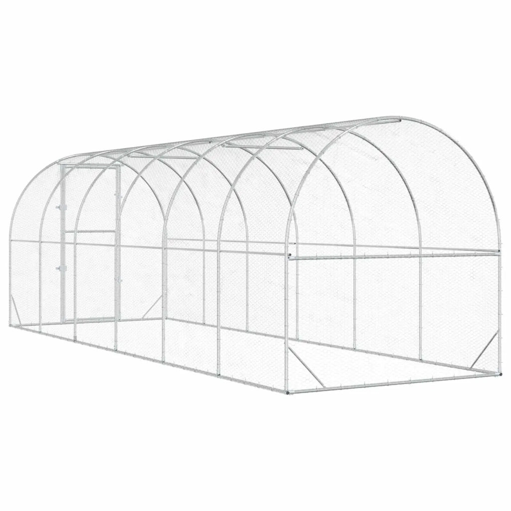 Pollaio Argento 600 x 200 x 200 cm Acciaio zincato 3434677