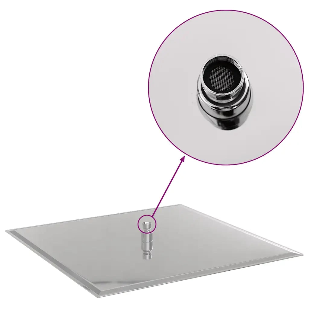 Testa Doccia a Pioggia in Acciaio Inox 304 50x50 cm Quadrata CFW4193473