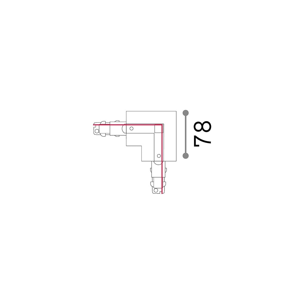 Kit Connettore Da Incasso Sinistro Dali 1-10V Link Alluminio Bianco