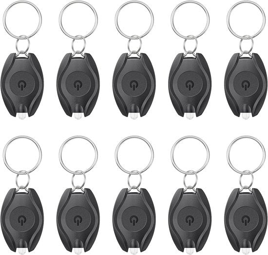 Pacchetto da 10 pezzi di sospensioni chiave LED - Mini sospensioni chiave LED - 14 lumen - Portatile - Supereroi - Funziona con batterie - Adatto per passeggiate e illuminazione di emergenza
