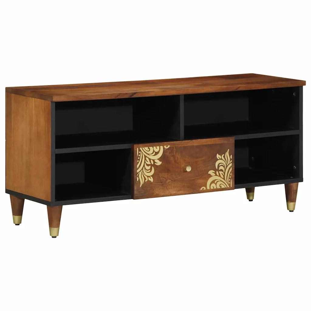 Mobile TV con cassetto Marrone miele 100 x 33 x 46 cm 4018752