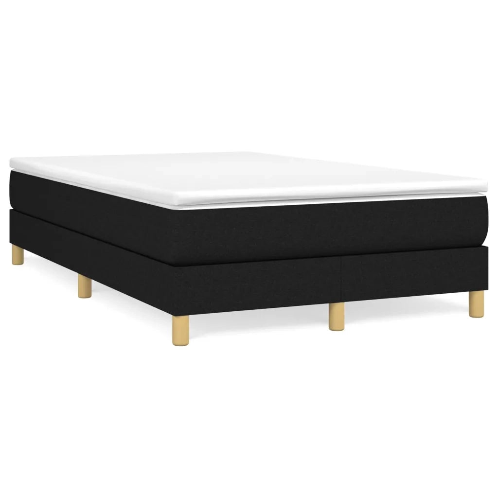 Struttura Letto a Rete a Molle-Giroletto Nero 120x200 cm Tessuto 958722
