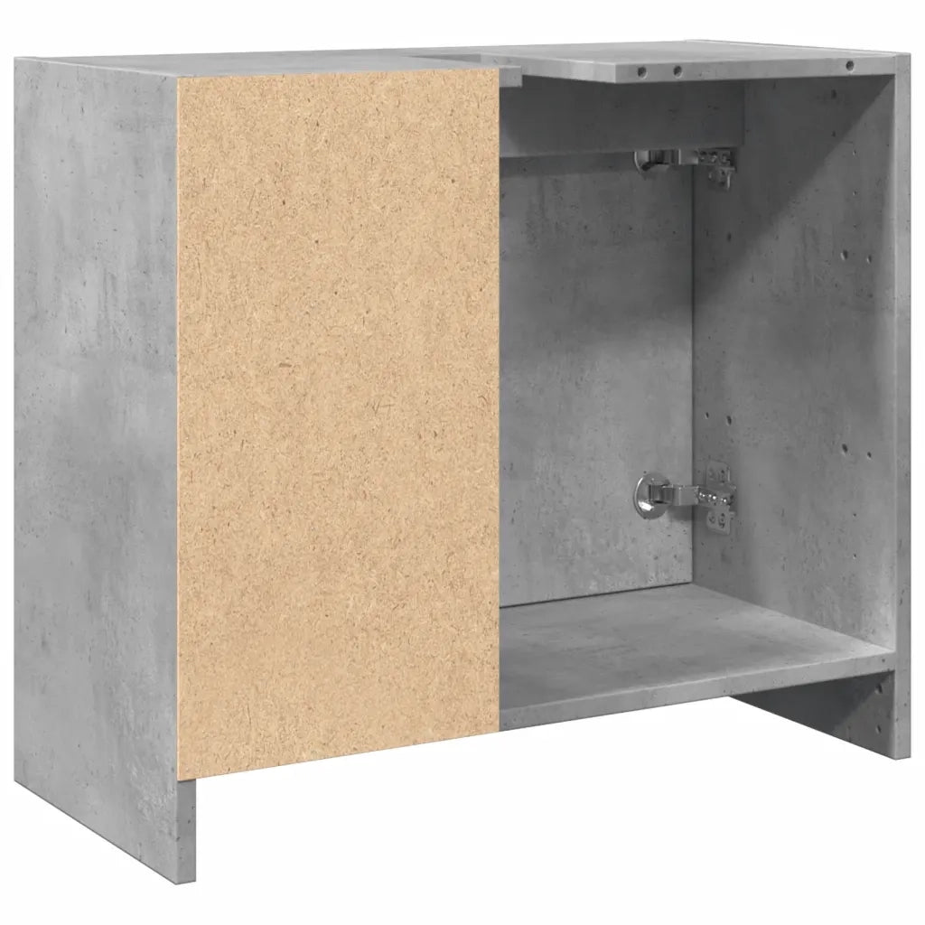Mobile Lavabo | Armadio Lavabo Grigio Cemento 63x29x55 cm in Legno Multistrato