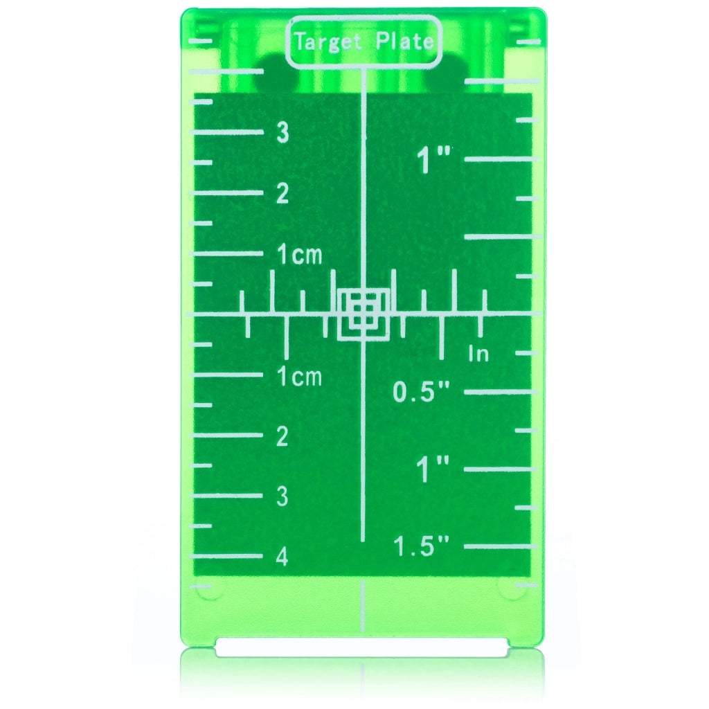 Targa di Lettura Verde per Livella Laser Rosfix – Precisione Elevata, 10x7cm, 2 Magneti