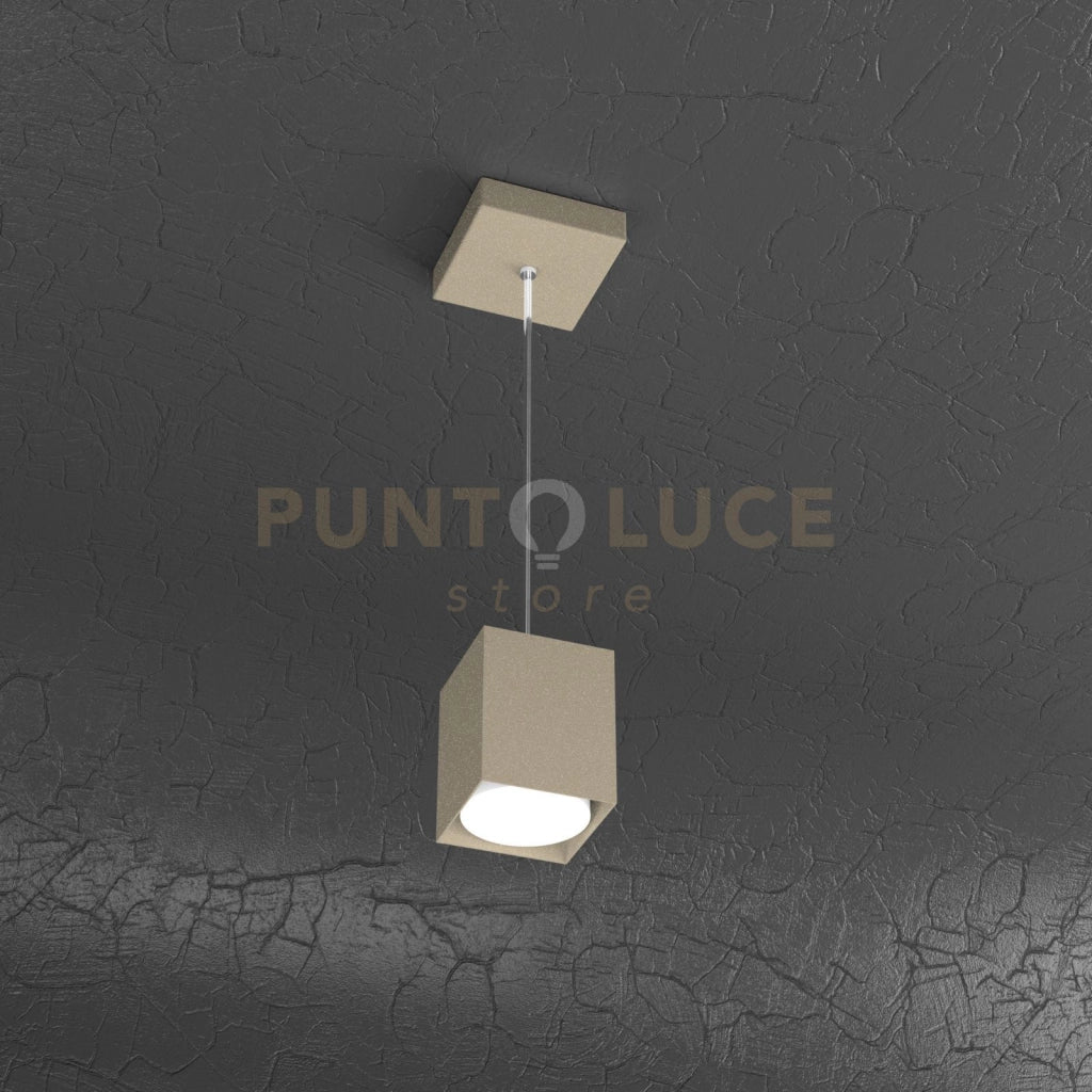 PLATE SOSPENSIONE TUBO H.10 1 LUCE SABBIA 1129-S10-SA
