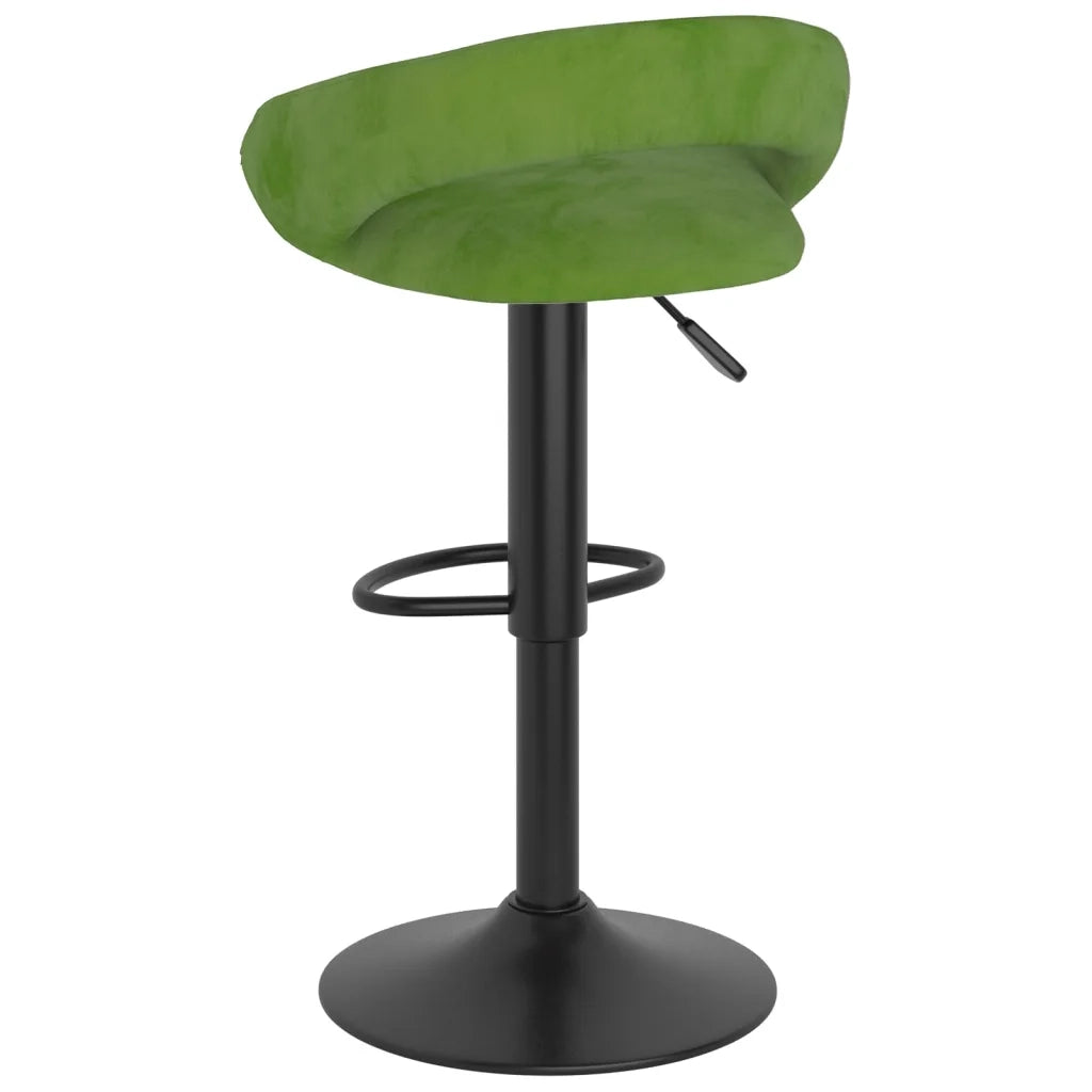 vidaXL Sgabelli da Bar 2 pz Verde Chiaro in Velluto