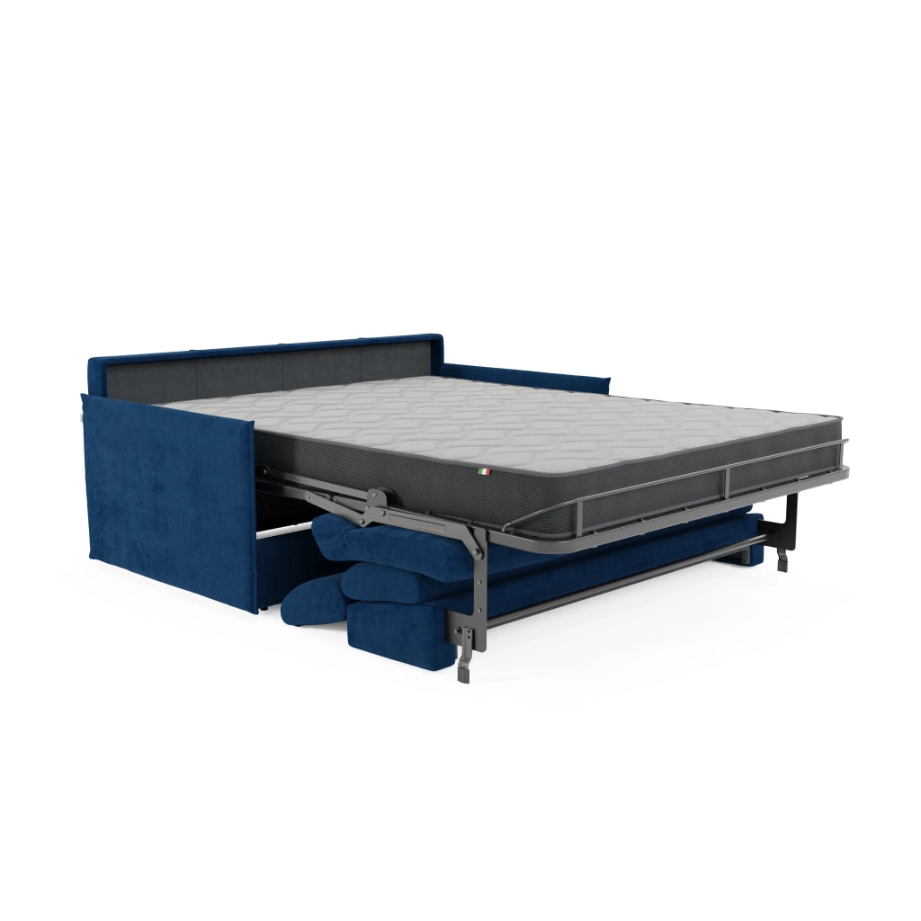 Miryam Divano letto con poggiatesta reclinabili e comfort maxi - design compatto in morbido tessuto smacchiabile T31 149 cm blu