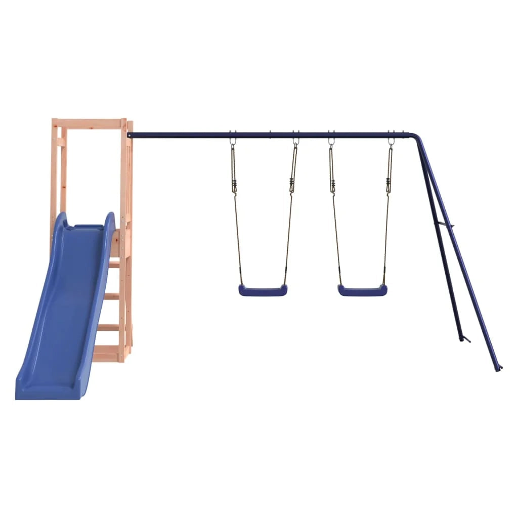 Altalena parco giochi da esterno scivolo altalena robusta giochi da giardino 308 x 321 x 169 cm legno massello di abete Douglas 02_0004627