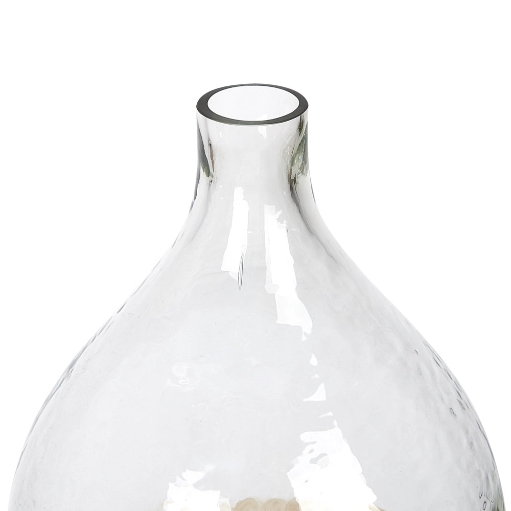Vaso per fiori in vetro iridescente 36 cm Decorazione per la casa fatta a mano dal design moderno
