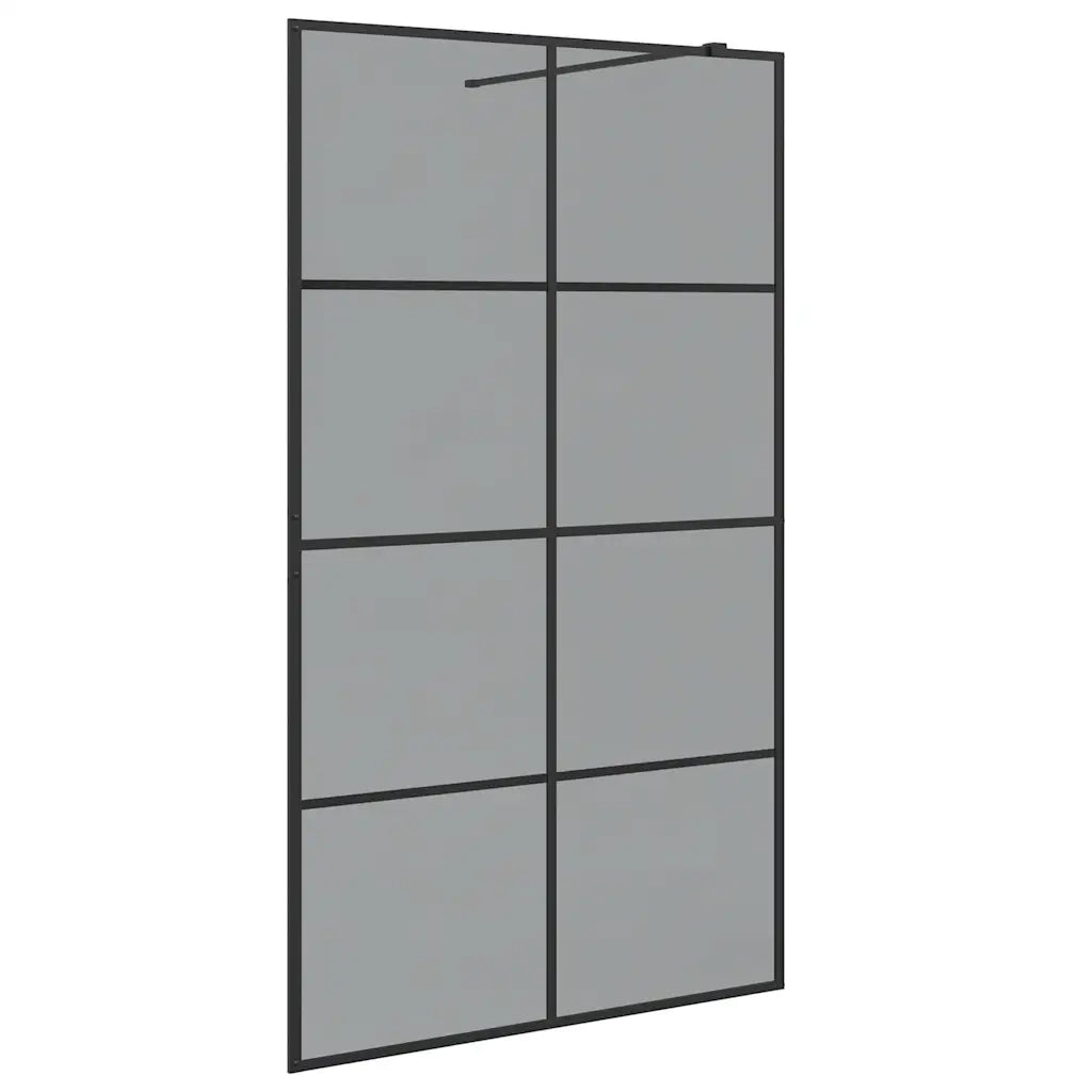 Parete Doccia Walk-in Nero 115 x 195 cm vetro temperato