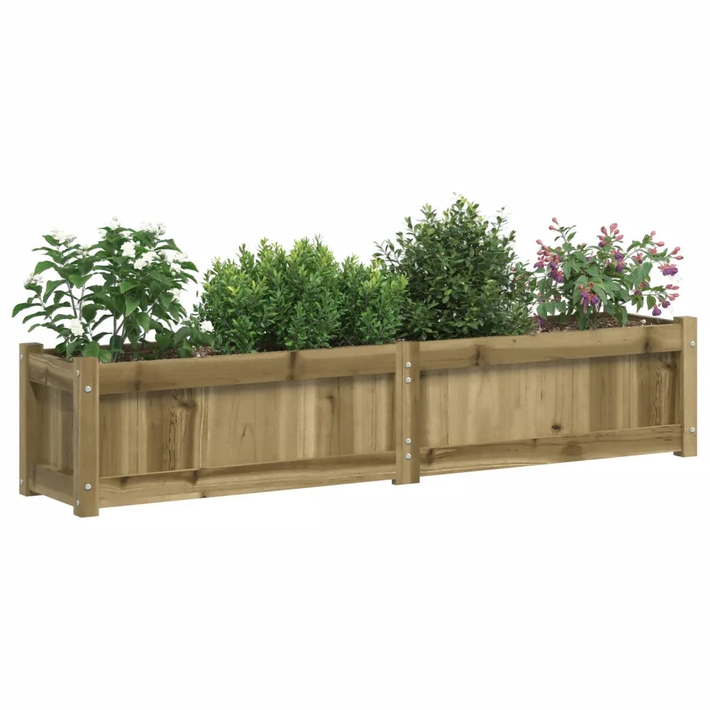 2 pz Fioriere | Cassetta per fiori | Vaso da Giardino in Legno di Pino Impregnato
