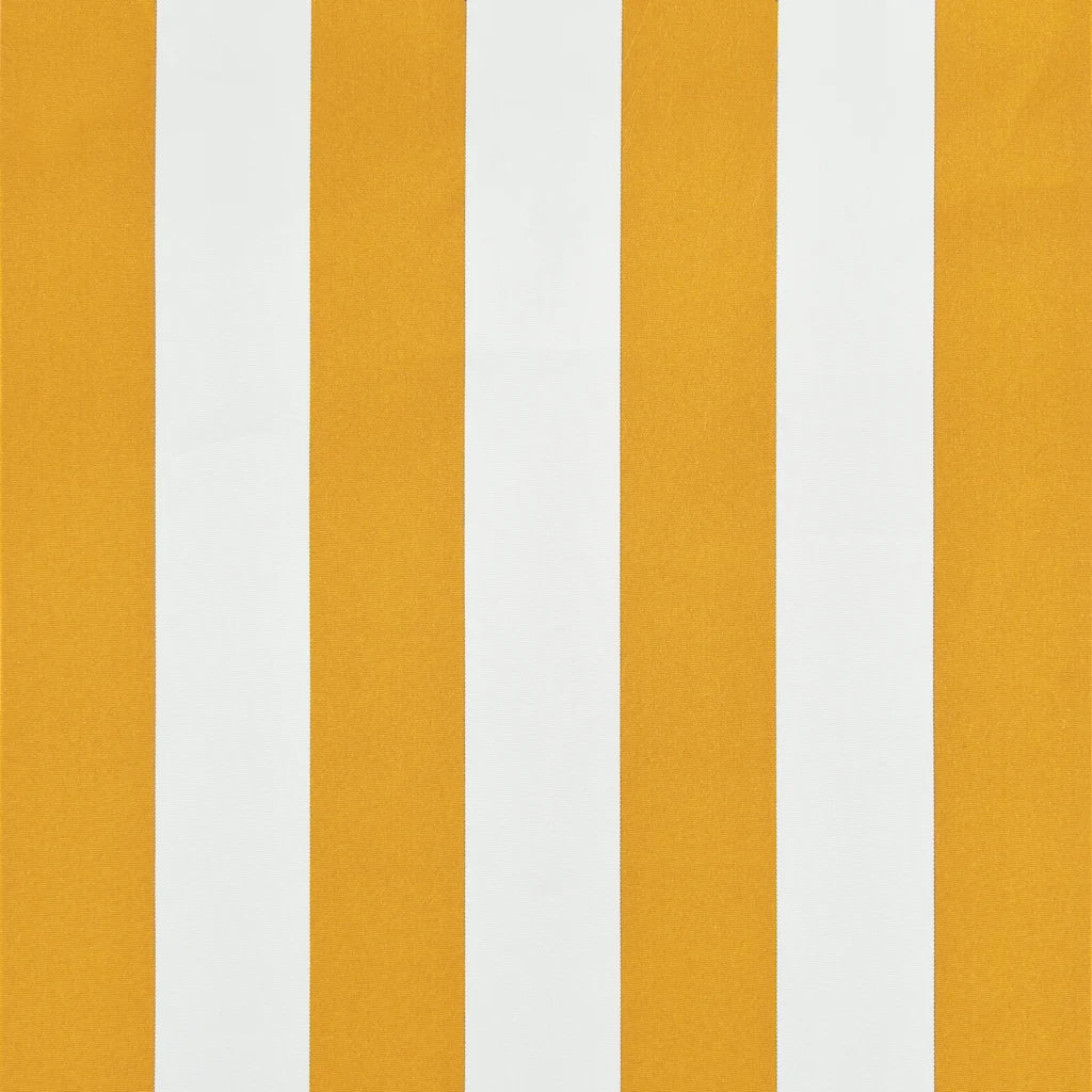 Tenda da Sole Retrattile 100x150 cm Giallo e Bianco 145890