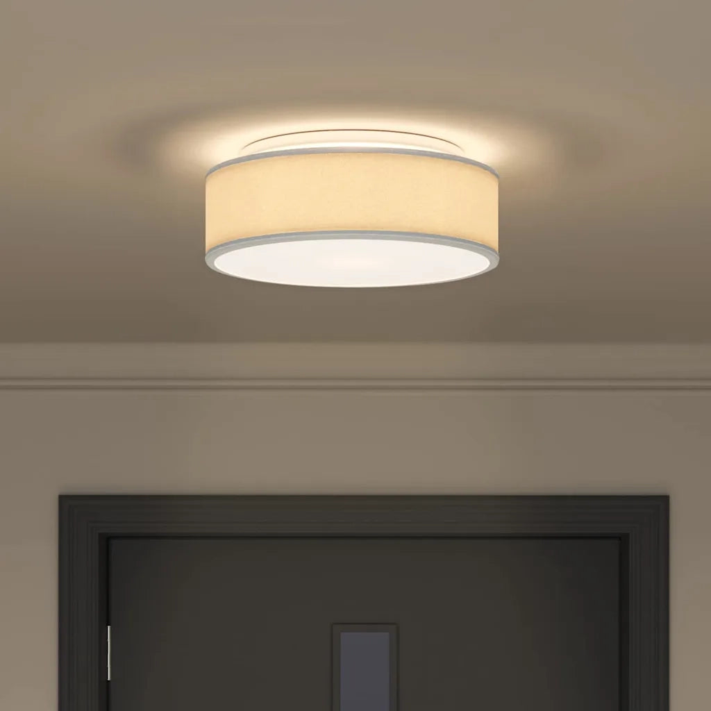 Lampada da soffitto Grigio 38 x 38 x 13,5 cm Tessuto CFW7076763