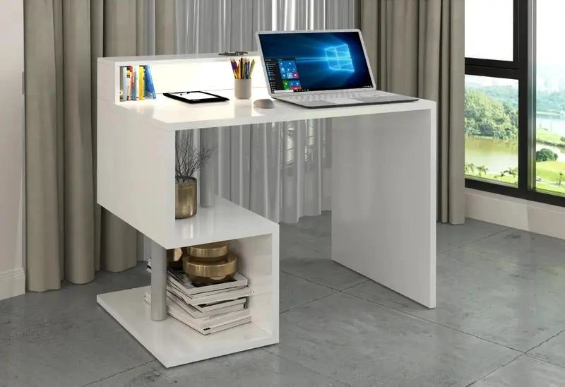 Scrivania Compatta Esse 2 Plus con Gamba a ''S'' - Varie Colorazioni Disponibili
