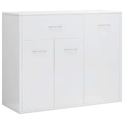 Buffet credenza cassettiera mobiletto mobile contenitore organizer cucina soggiorno lucido 88 x 30 x 70 cm legno ingegnerizzato bianco 02_0030777