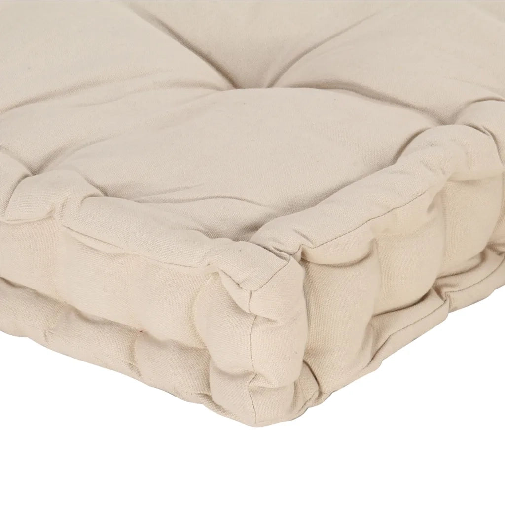 Cuscino per pallet | Cuscini per sedie e Pavimento in Cotone 120x80x10 cm Beige