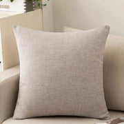 Pacchetto di 2 cuscini per divano, comodi cuscini in cotone e lino per divano, divano letto, salotto, casa, copricuscini lisci (60*60cm) - Khaki - 60X60cm