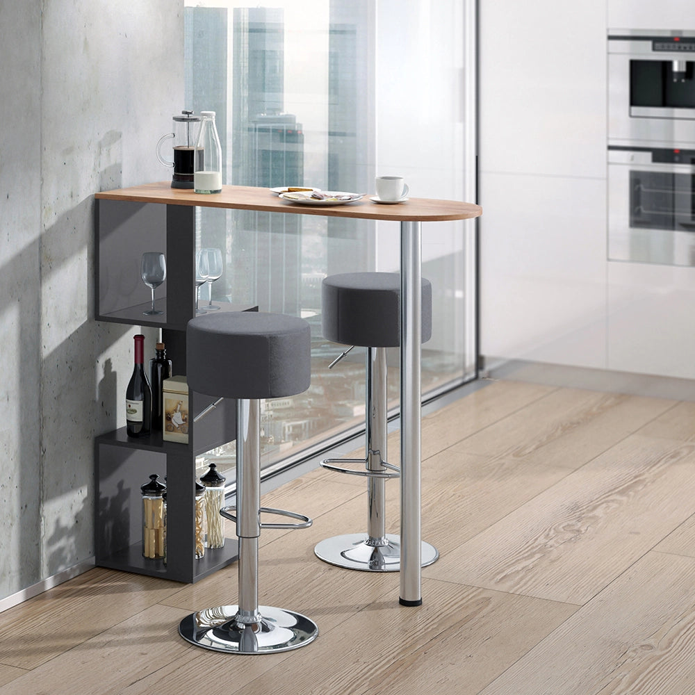 Vicco Tavolo bar con sgabelli Quercia dorata 113 x 39.8 cm con 2 sgabelli da bar