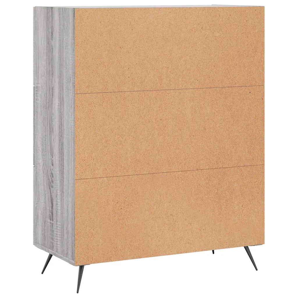 Credenza Grigio Sonoma 69,5x34x90 cm in Legno Multistrato