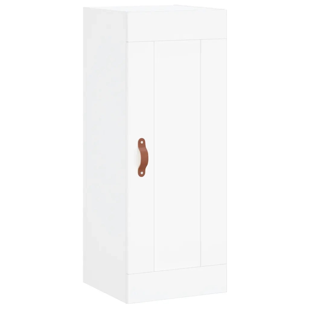 Credenza-Buffet-Armadio da cucina Bianca 34,5x34x180 cm in Legno Multistrato 390760