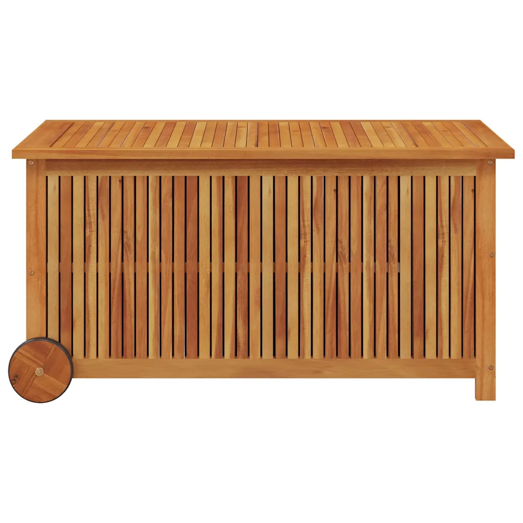 Contenitore Giardino con Ruote 113x50x58 Legno Massello Acacia cod mxl 69839