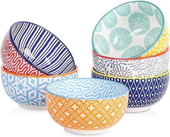 Set di dipper ceramiche premium da 4 oz - Set di 6 mini-dipper per dip - Resistente al forno a microonde e lavastoviglie - Disponibile in diverse colori - Adatto per contorni