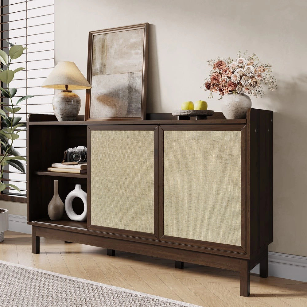 Mobile Credenza con Ante Scorrevoli e Cassetti ¨C MINIMAL ¨C Legno, Soggiorno e Sala da Pranzo