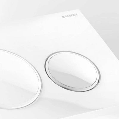 Geberit placca di comando Sigma 20 doppio tasto bianco/cromo