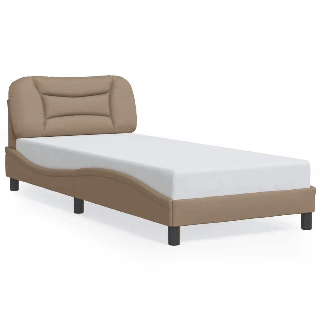 Giroletto con LED senza Materasso-Struttura Letto Hvar Cappuccino 80x200 cm