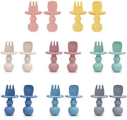 Set di cucchiai per bambini da 16 pezzi, cucchiaio di silicone per l'allattamento e cucchiaio per bambini, set di cucchiai per bambini con alimentazione a LED, cucchiaio per masticazione per la prima fase