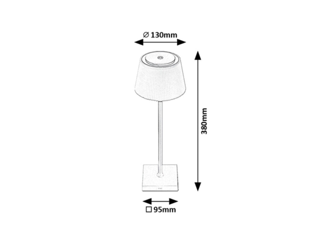 Lampada da tavolo USB ricaricabile LED 4W nera Taena Rabalux