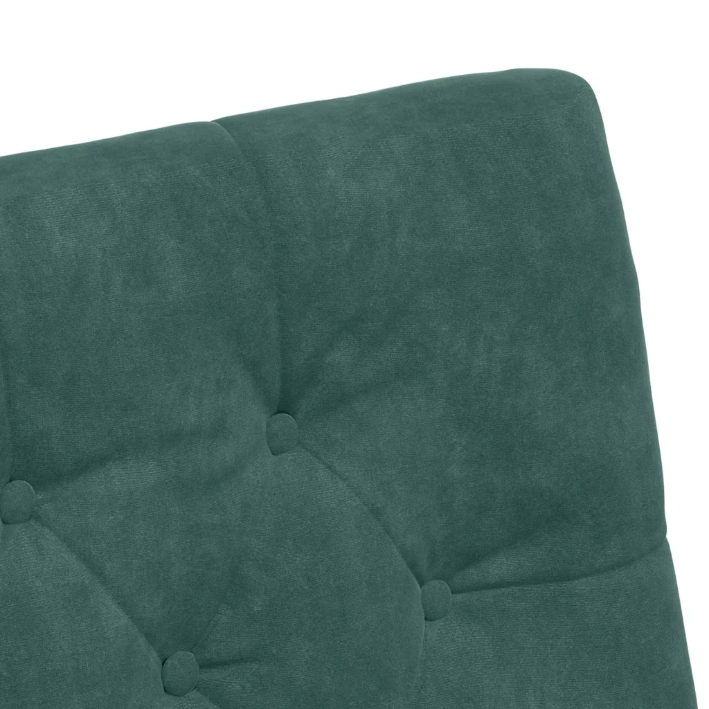 Sedie da Pranzo con Ruote 2 pcs Verde scuro 58 x 67 x 97 cm