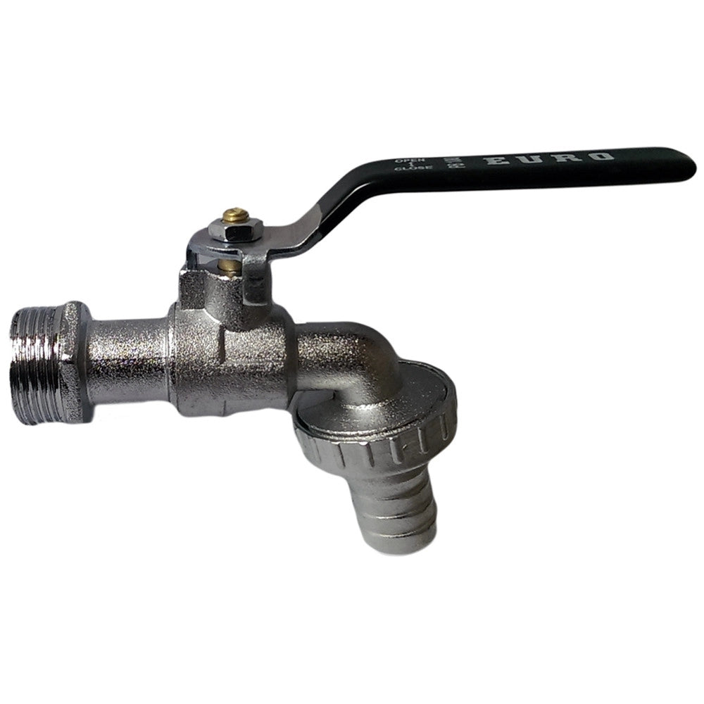 Trade Shop - Rubinetto A Sfera Con Portagomma Da 3/4" Per Pompa Giardino Con Leva Apertura -