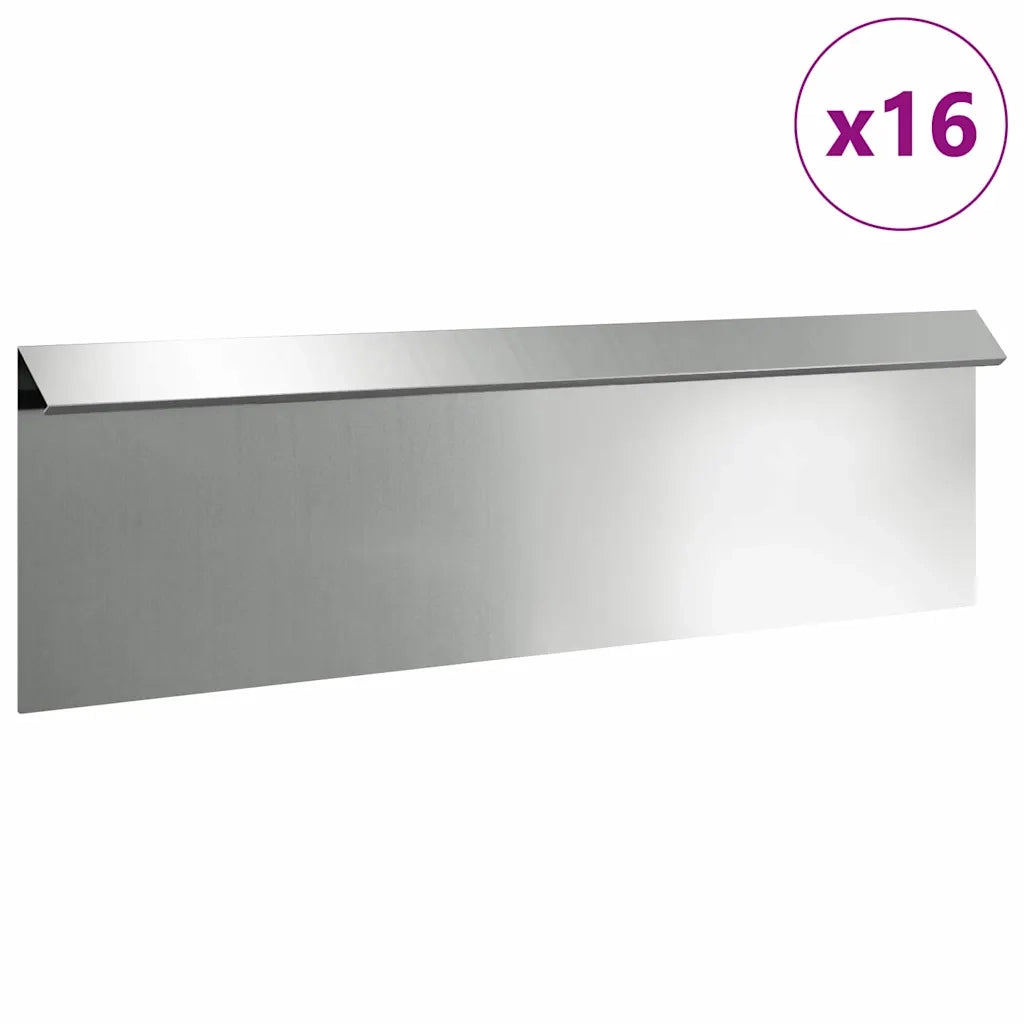 Recinto per lumache 16 pcs Argento 100 x 3,5 x 25 cm 874863