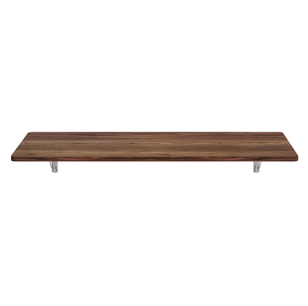 Tavolo pieghevole da parete in MDF; noce