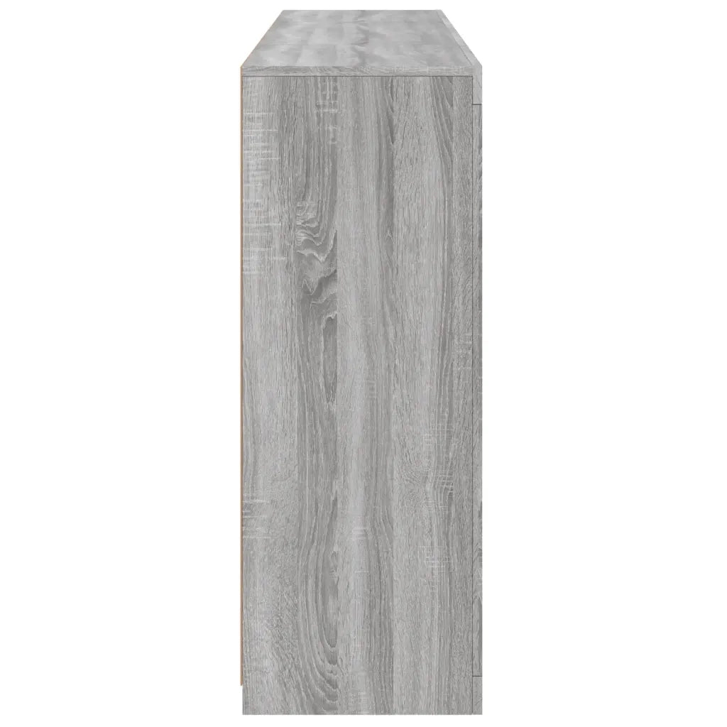 Credenze con Luci LED 3 pz Grigio Sonoma in Legno Multistrato 3209133