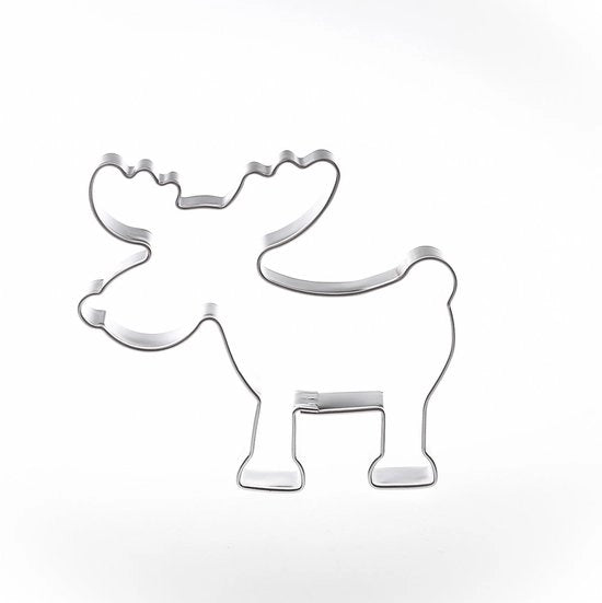 Formina per biscotti in forma di eland con stampo in acciaio inossidabile da 6,3 cm