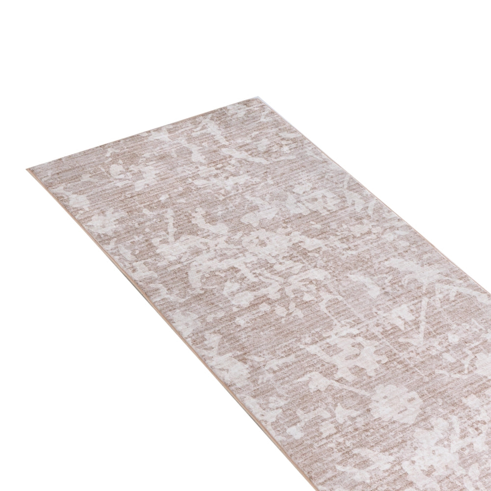 Tappeto Beige Tessuto 80 x 300 cm Moderno Solido Corridoio Per Riscaldamento a Pavimento Fondo Antiscivolo