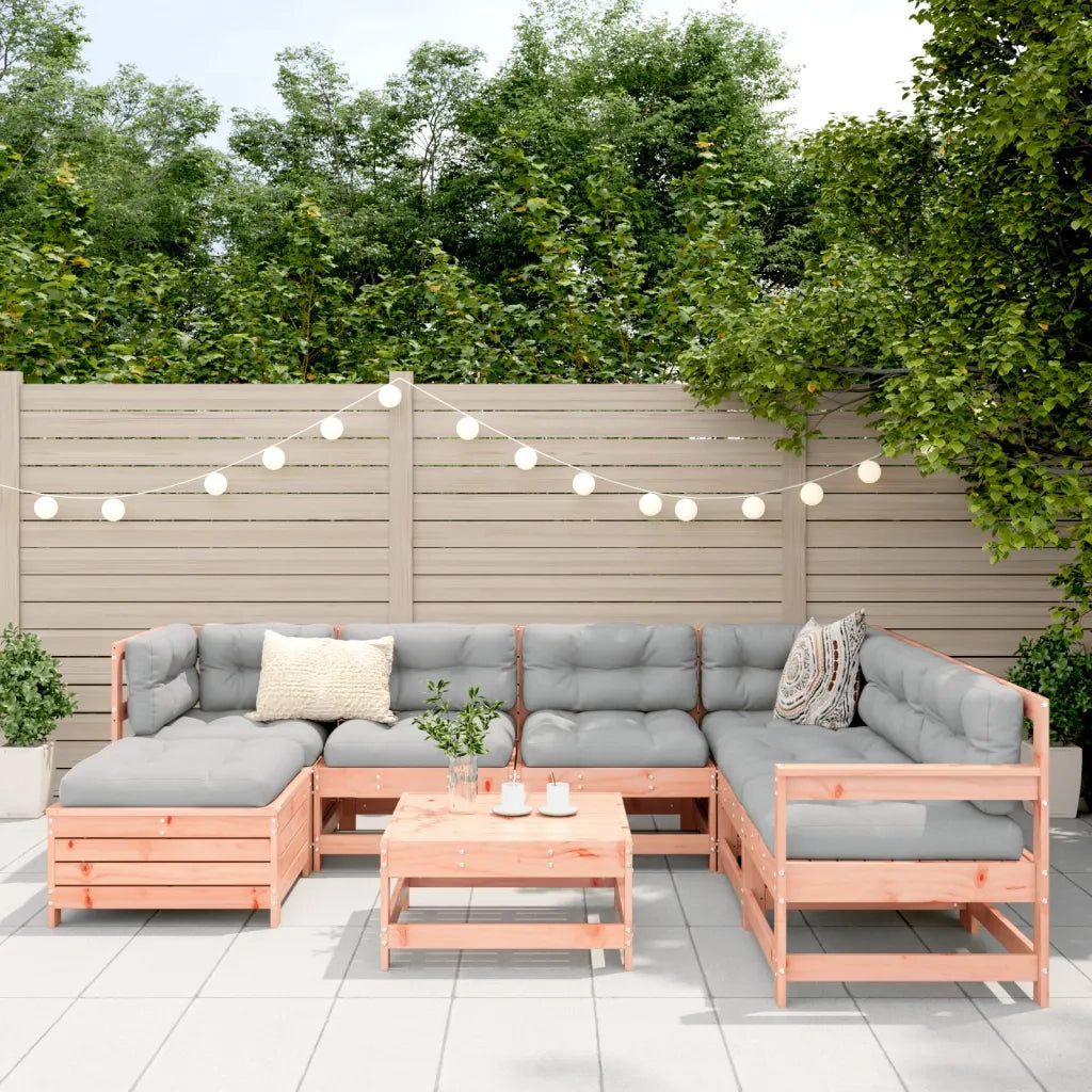Set Divani da Giardino 8 pz in Legno Massello Abete Douglas 3250574