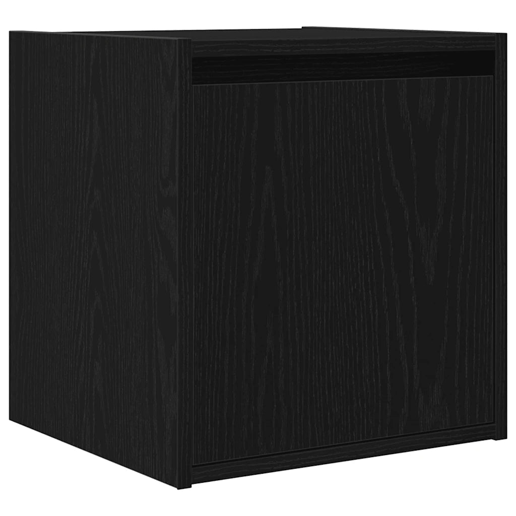vidaXL Comodini a Muro 2 pz Rovere Nero 38x34x40 cm