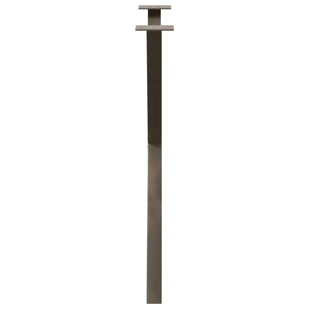 Set di 2 gambe a X per tavolo da pranzo 80 x 72 cm finitura dal design moderno in acciaio naturale 02_0057196
