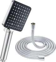 Douchekop filtrante da 16m - economizzatore di acqua - douchiera manuale - 6 tipi di getto - quadrato - 115x100mm - douchiera economica - anticalcare - cromato