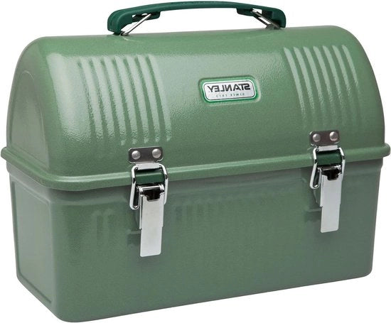 Lunchbox da 95 litri in Hammertone Green con maniglia - lunchbox in acciaio inossidabile - contenitore alimentare Bpa-free - sacchetto vuoto - biberon da viaggio
