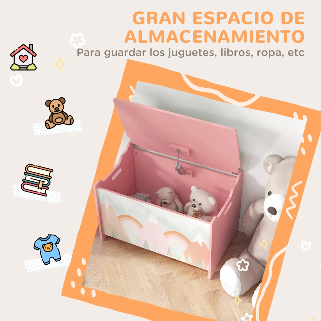 Casetta Portagiochi per Bambini ¨C zephmum ¨C 60x37x39 cm Rosa