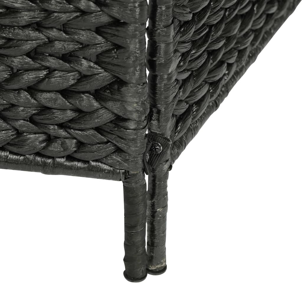 Parete divisoria divisorio mobile decorativo 5 pannelli nero 193x160 cm giacinto d'acqua 0802080