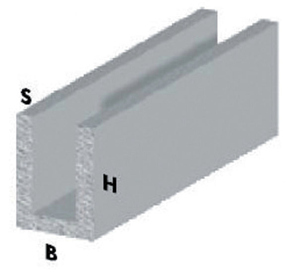 PROFILO CROMO H.100 CM CANALINO U 10X16,5X1,5 MM- ARCANSAS- 5,0 pz