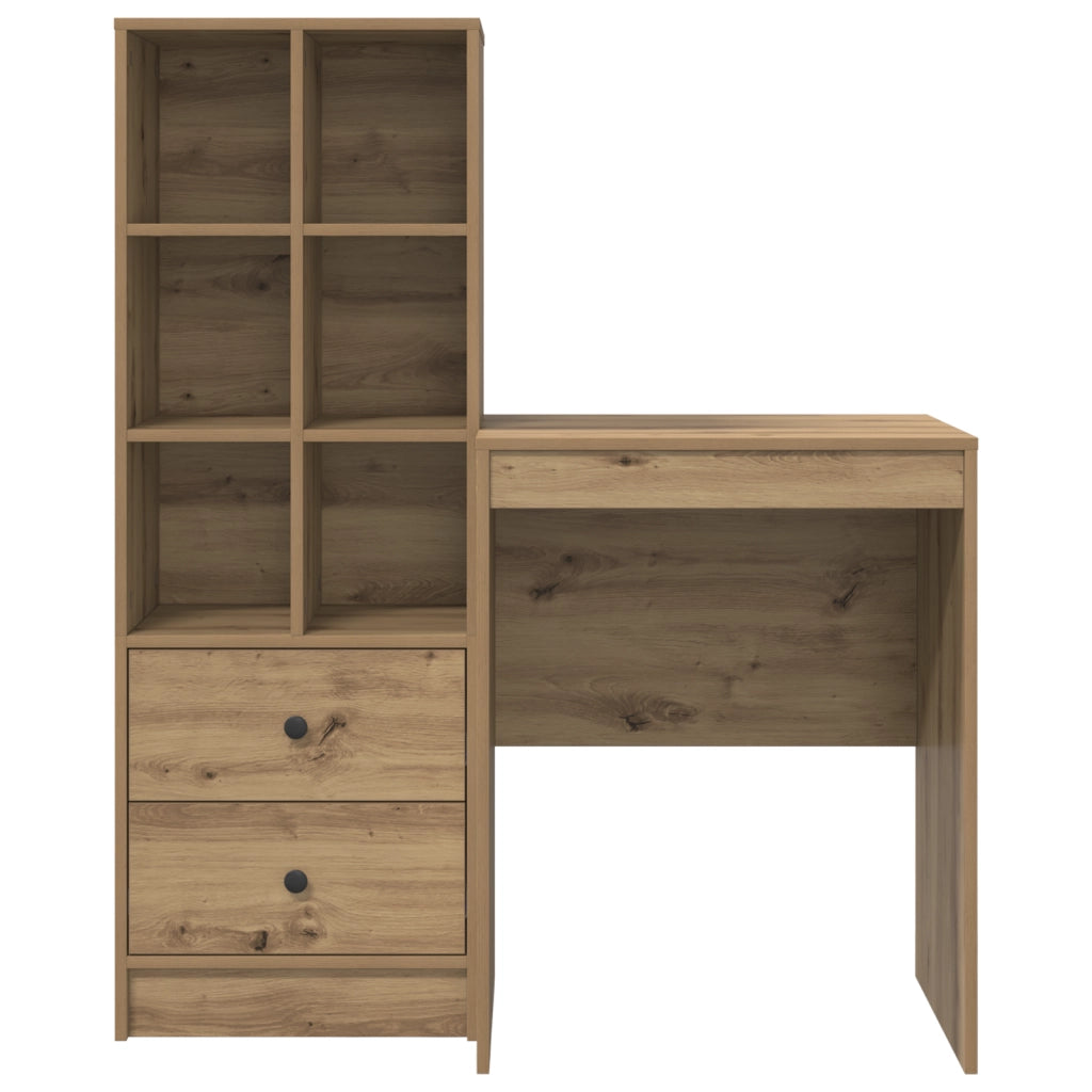 Scrivania con spazio di archiviazione Rovere artigianale Legno ingegnerizzato