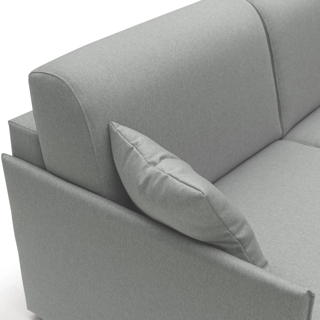 Evans Divano letto matrimoniale in tessuto impermeabile T13 189 cm (mat. 160x197) grigio